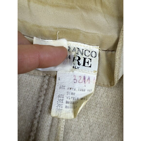 Gianfranco Ferre Sweater Mohair Virgin Wool Blend Full Zip | Cream | Size 40 XS - Picture 8 of 16